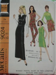 9024 67 2 BRSTD VEST,SKIRT LENGTHS,PANTS,BLOUSE PATTERN 16